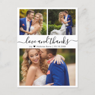 Budget Collage Liebe und vielen Dank für Ihre Hoch Postkarte