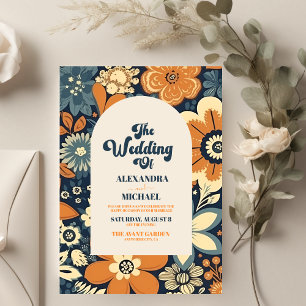 Budget Colorful Groovy Retro 70er Floral Wedding