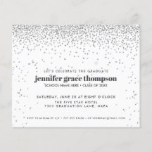 BUDGET Confetti Silver White Graduation Party