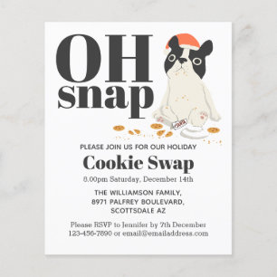 Budget Cookie Swap Welpe und Cookies Einladung