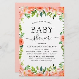 Budget Coral Peach Baby Dusche Blumenladen