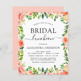 Budget Coral Peach Brautparty Luncheon