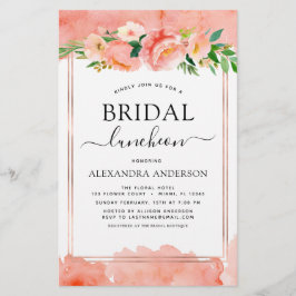 Budget Coral Peach Brautparty Luncheon