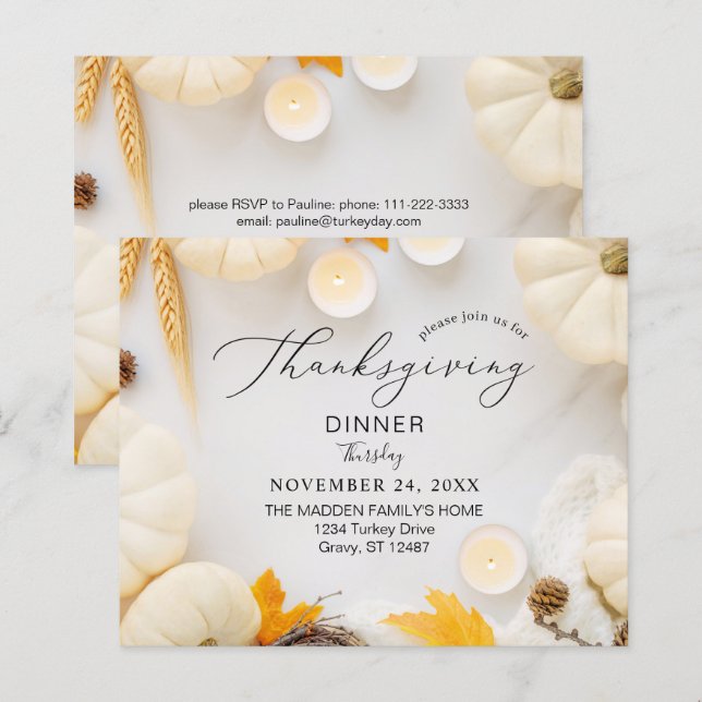 Budget Cosy Erntedank Dinner Pumpkin (Vorne/Hinten)