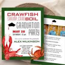 BUDGET Crawfish Boil 3 Foto GRAD Party Einladung