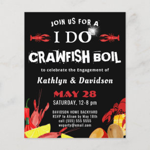 BUDGET Crawfish Boil I DO Verlobung Einladung