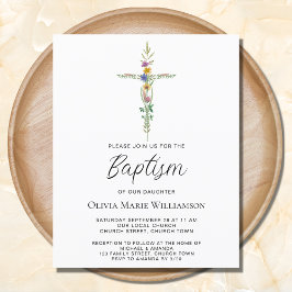 Budget Cross Floral Taufen