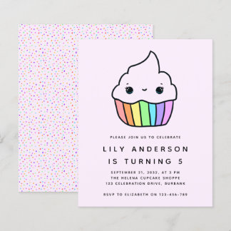 Budget Cupcake Kid's Geburtstagsparty Einladung