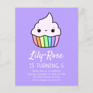 Budget Cupcake Kid's Geburtstagsparty Einladung