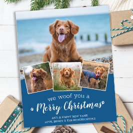Budget Custom Dog Pet Foto Frohe Weihnachtskarte