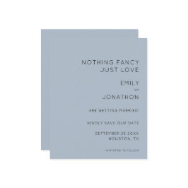 Budget Custom Dusty Blue Wedding Save the Date