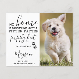 Budget Custom Foto New Pet Puppy Ankündigung