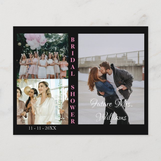 Budget Custom Fotos Bridal Dusche Einladung (Vorderseite)