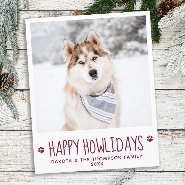 Budget Custom Pet Foto Happy Holidays Card (Von Creator hochgeladen)