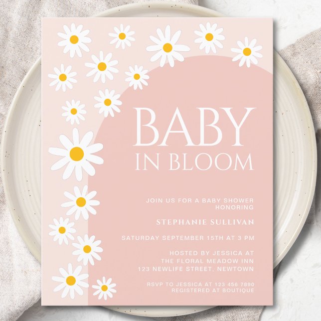 Budget Daisy Baby in Bloom Girl Baby Dusche einlad (Von Creator hochgeladen)