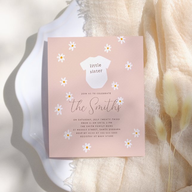 Budget Daisy Blume Boho Little Sister Baby Dusche (Von Creator hochgeladen)