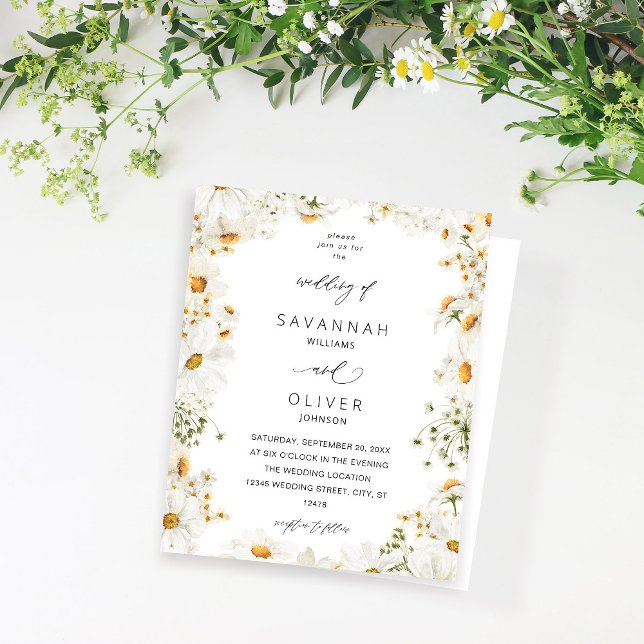 Budget Daisy White Floral Wedding (Von Creator hochgeladen)