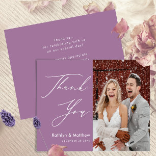 Budget Danke Elegante Mauve Lila Modern Card