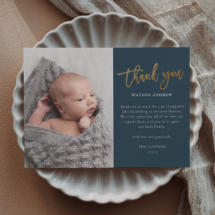 Budget-Dankeskarten-Skript-Foto-Baby