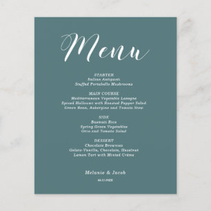 Budget Dark Blue Minimalistisch Flat Menu Card