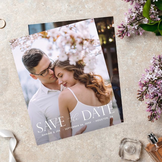 Budget Das Script V Modernes 2 Foto Save the Date (Von Creator hochgeladen)