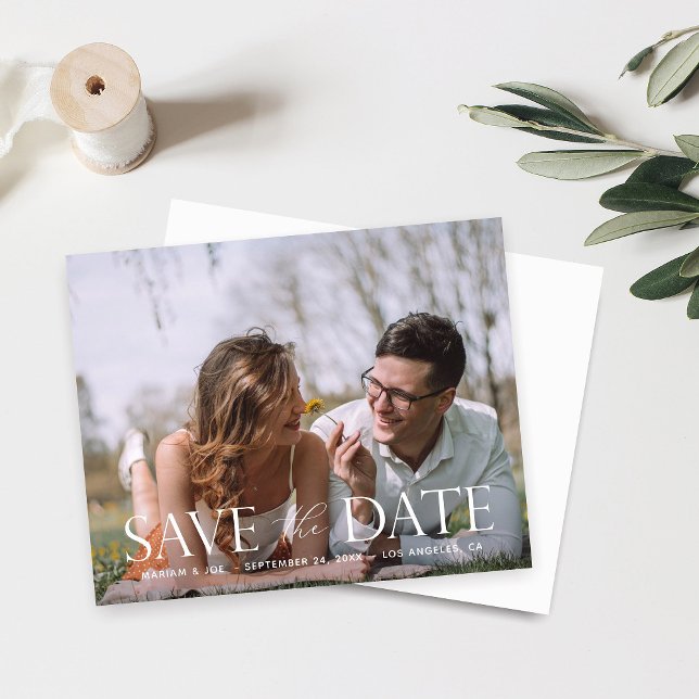 Budget Das Skript H Modern Foto Save the Date (Von Creator hochgeladen)