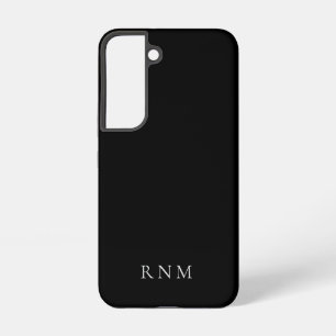 Budget Deepest Black mit Namen oder Monogramm-Set Samsung Galaxy Hülle