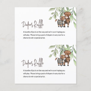 Budget Diaper Raffle Kuh Grüne Karte Center Cut