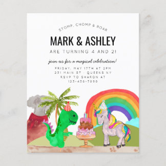 Budget Dinosaur Unicorn Cake Candle Joint Geburtst