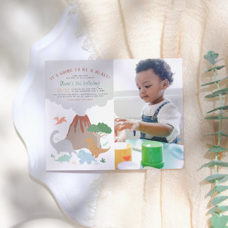 Budget Dinosaur & Volcano Boy Foto Geburtstagspart