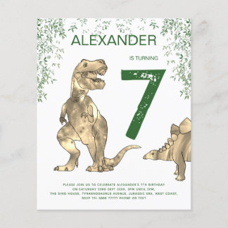 Budget Dinosaurier Dungle Birthday Party Flyer