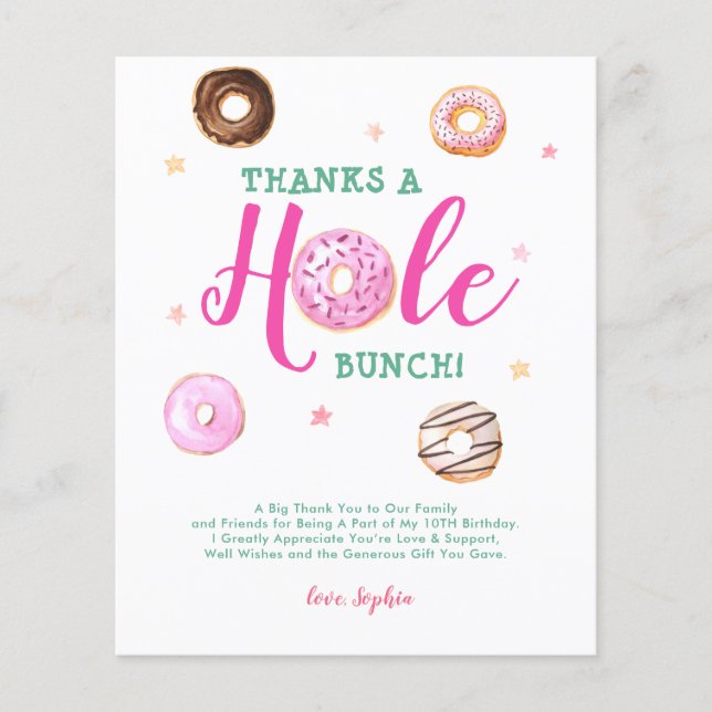 BUDGET Donuts Danke für das Foto "Hole Bunch" Viel (Vorderseite)