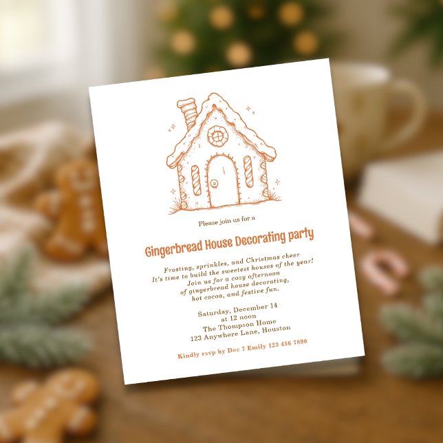 Budget Doodle Gingerbread House Decorating invite (Von Creator hochgeladen)