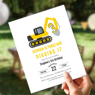 Budget Drei & Gravur Geburtstagsparty Einladung