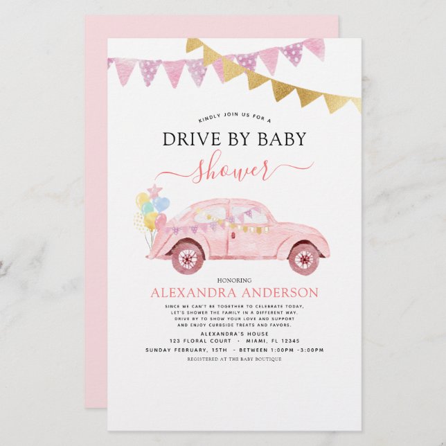 Budget Drive by Baby Shooter Blush Pink Gold Foil (Vorne/Hinten)