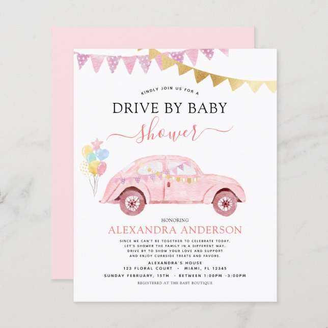 Budget Drive by Baby Shooter Blush Pink Gold Foil (Vorne/Hinten)