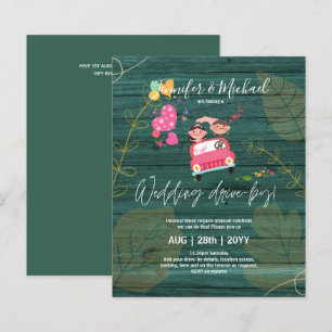 Budget Drive BY Wedding Einladungen - Cartoon Coup