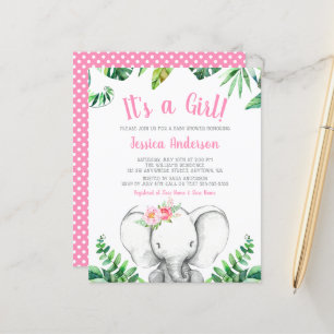 Budget Dschungel Elefant Mädchen Pink Babyparty