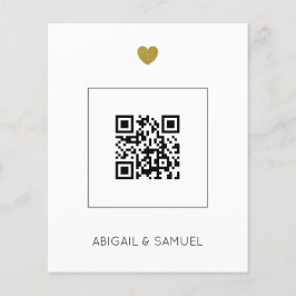 Budget Dunkelgrau QR Code Alles in einer Hochzeit