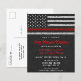 Budget Dünne rote Linie Feuerwehrruhestand