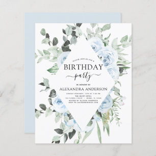 Budget Dusty Blue Birthday Party Blumenladen