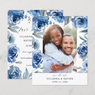 Budget Dusty Blue & Blu Save the Date Foto