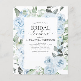 Budget Dusty Blue Brautparty Luncheon Flyer