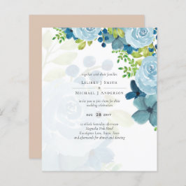 Budget Dusty Blue Floral Wedding