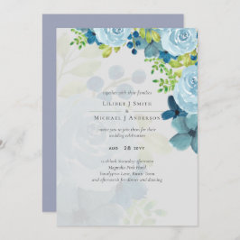 Budget Dusty Blue Flowers Sage Wedding