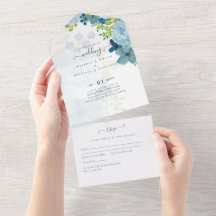 Budget Dusty Blue Flowers Sage Wedding