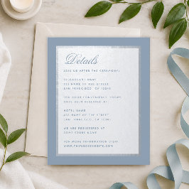 Budget Dusty Blue Imitats Silver Wedding Details C