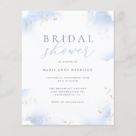 Budget Dusty Blue Ombre Gold Dust Brautparty