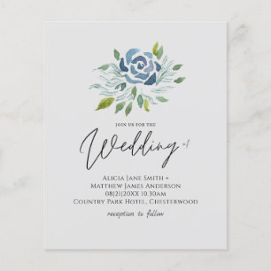 Budget Dusty Blue Sage Green Floral Wedite