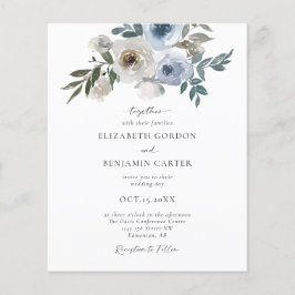 Budget Dusty Blue Wedding Floral Elegantes Skript